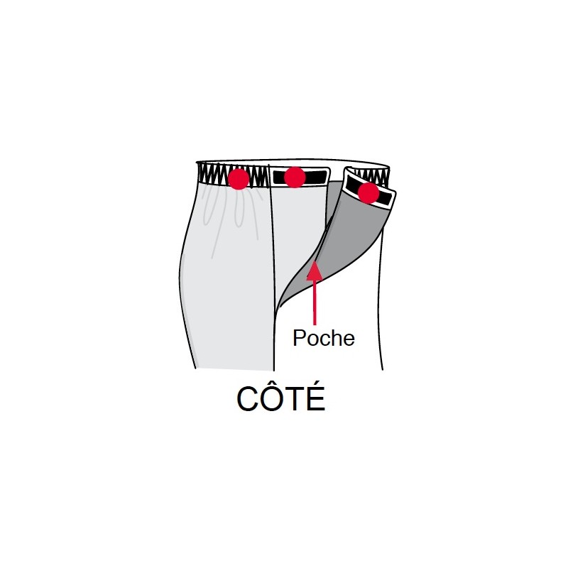 Pantalon avec fermeture déportées sur le côté