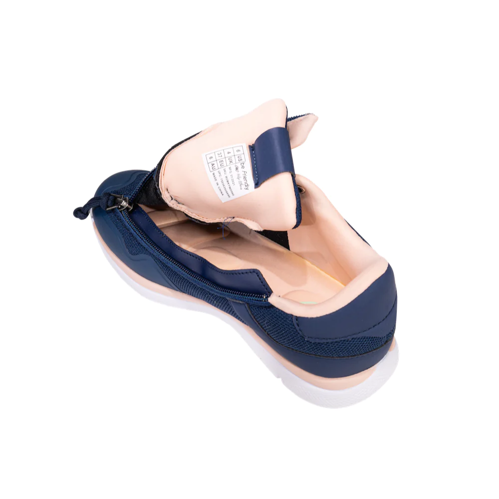 Chaussures avec grande ouverture par fermeture éclair
